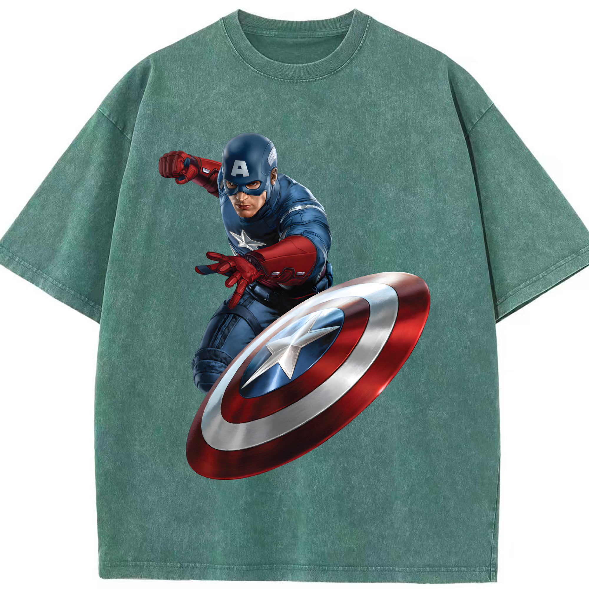 （画像用） アベンジャーズ The Avengers 綿100% ヴィンテージ風 半袖Tシャツ（フロントプリント）